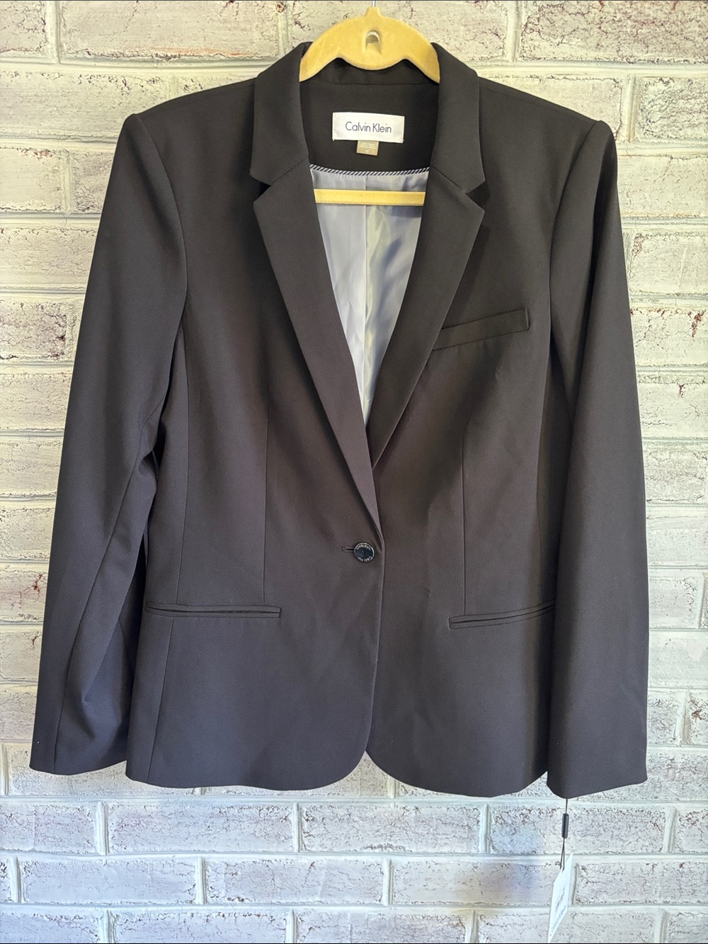 Calvin Klein Women's Black Single-Button Blazer
